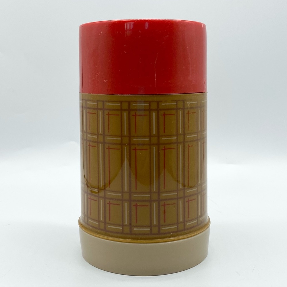 Vintage 1970s Aladdin Plaid Thermos Pint Size - Picture 3 of 13